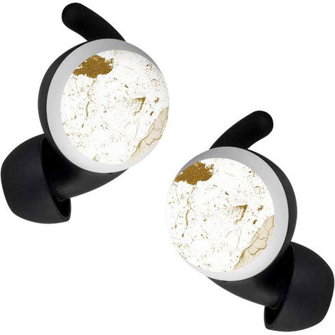 White Scattered Marble Google Pixel Buds Skin